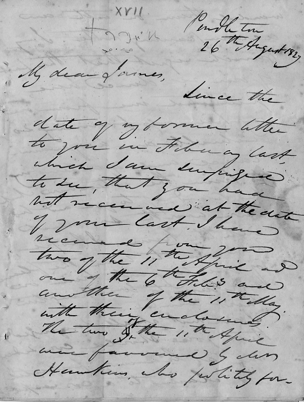 Calhoun to Lt. James Edward Colhoun