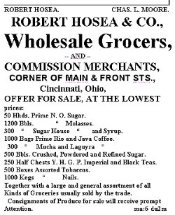 Robt Hosea Whsle Grocers Adv.